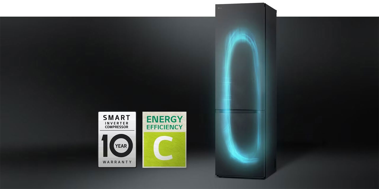 Chladnička s účinným chladiacim systémom s inteligentným invertorovým kompresorom a 10-ročným záručnou zárukou na kompresor.