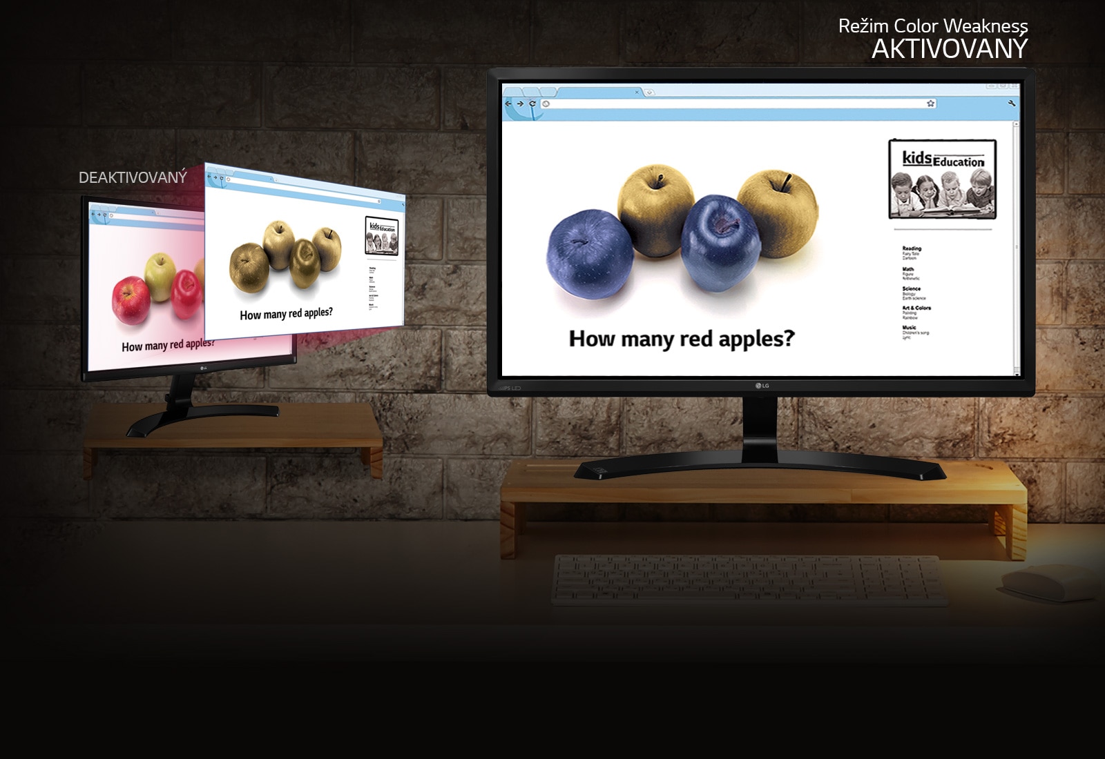 Pre používateľov so slabou citlivosťou na farby1