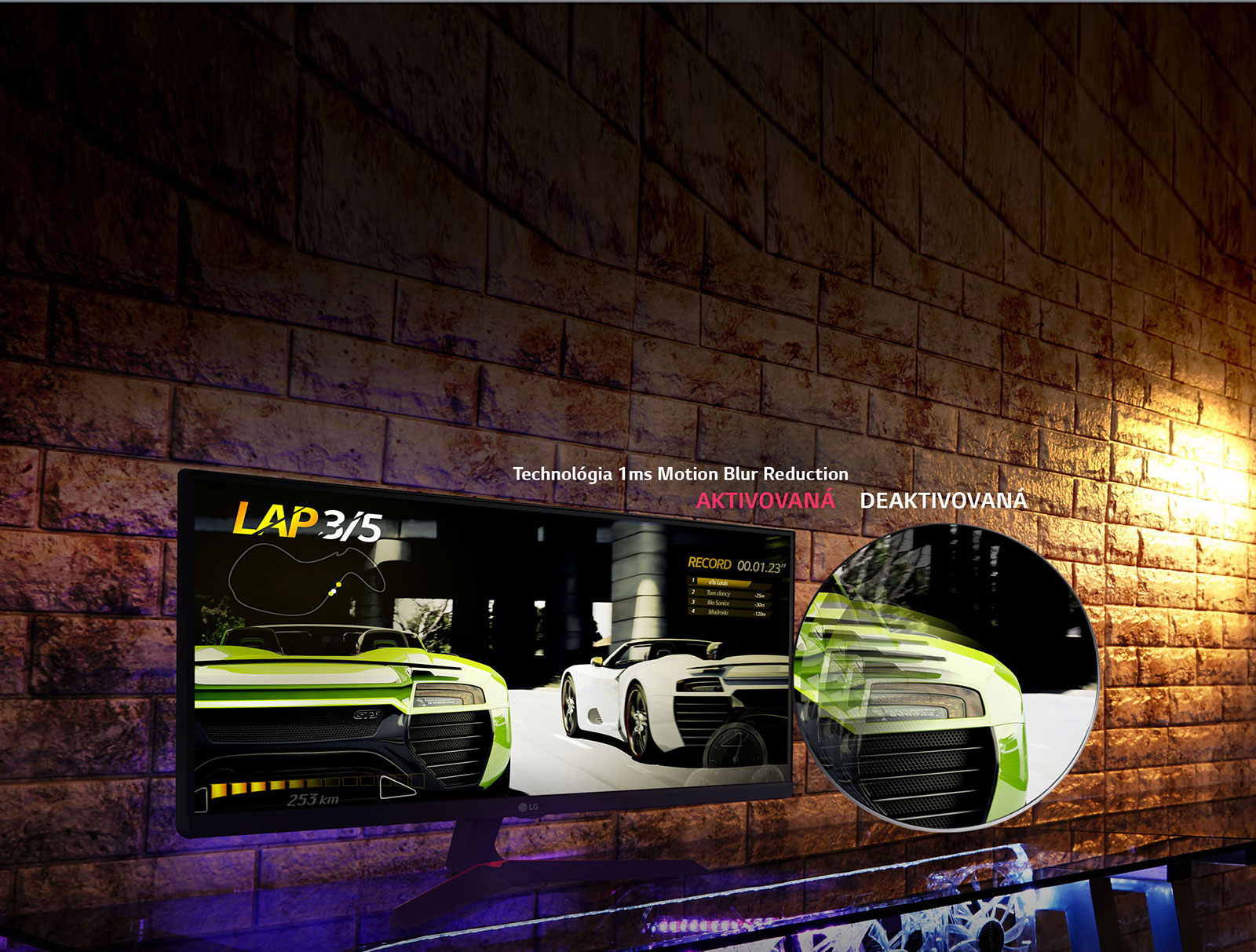 Herný monitor UltraWide: 1ms Motion Blur Reduction1