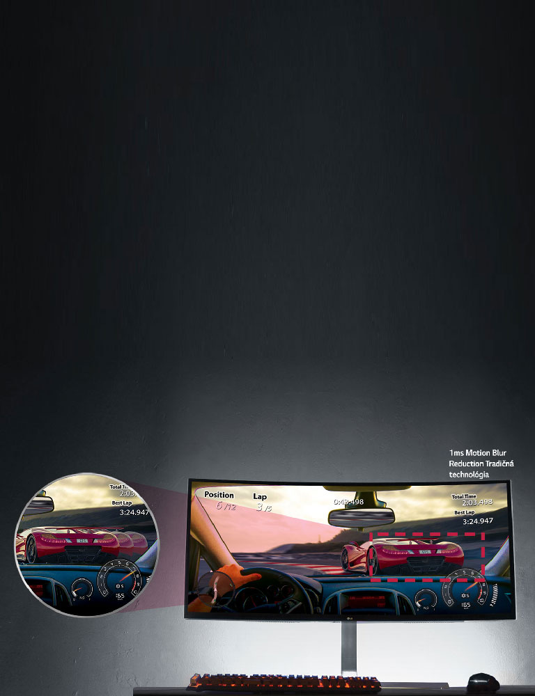 Plynulý pohyb s tech.1ms Motion Blur Reduction2