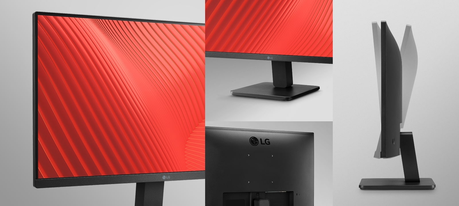 Tento displej je z troch strán ohraničený tenkým rámom a monitor ponúka možnosť nastavenia náklonu.