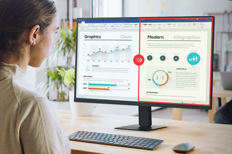 Porovnávací obrázok pravej strany s použitým režimom čítania a ľavej strany bez použitého režimu čítania.