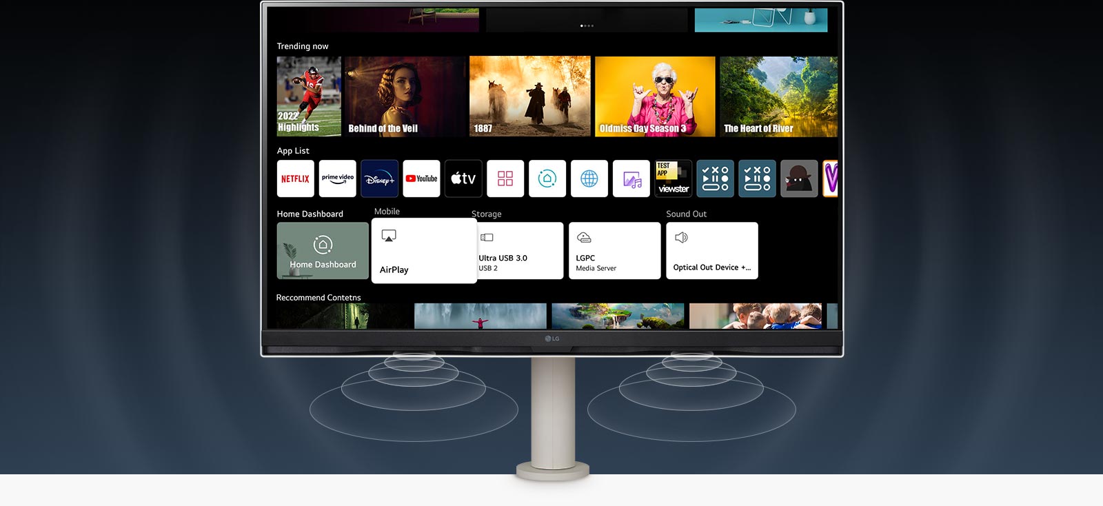 Pomocou vstavaných aplikácií systému webOS22 si môžete pozrieť rôzne seriály a filmy. Dva 5 W stereo reproduktory zas dotvoria váš pohlcujúci zvukový zážitok. 