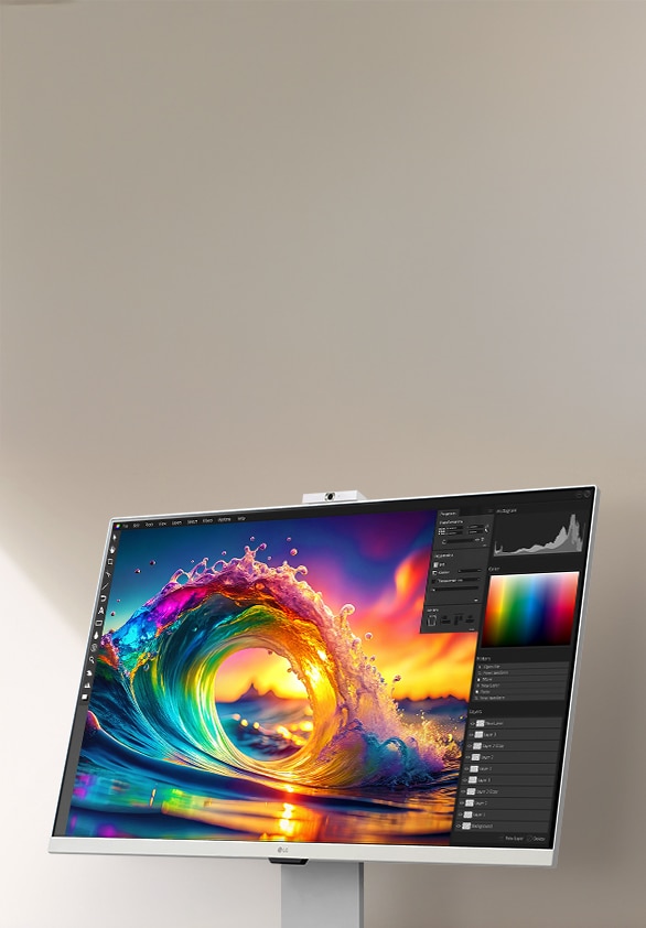 Predstavuje farebný abstraktný obraz so živými farbami v rozlíšení 4K UHD.