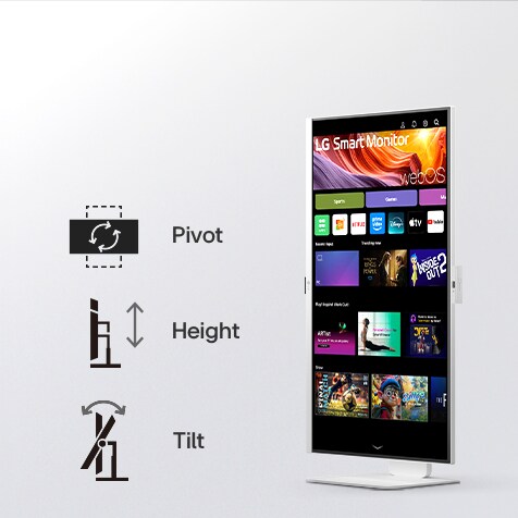 LG Smart Monitor v režime na výšku