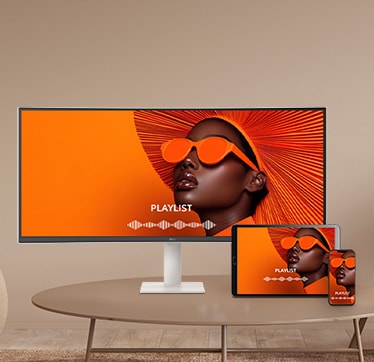 Fotografia znázorňujúca funkciu zrkadlenia inteligentného monitora.	