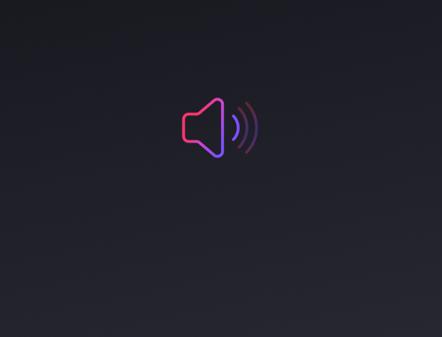Ikona reproduktora vysielajúceho zvukové vlny s ružovo-fialovými odtieňmi, ktorá symbolizuje nízku hlučnosť a vibrácie.