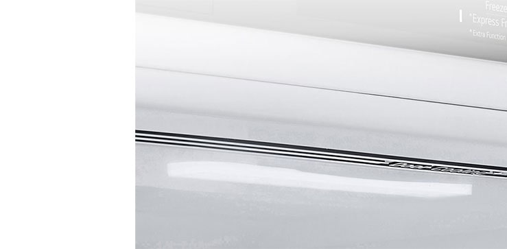 Detailný záber na soft LED osvetlenie, ktoré efektívne rozdeľuje svetlo po celej chladničke.