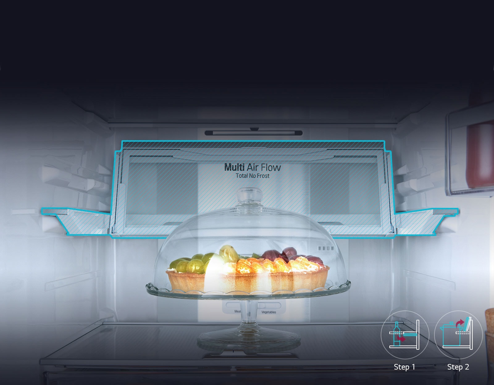 Polica s možnosťou zloženia v dvoch krokoch<br>1