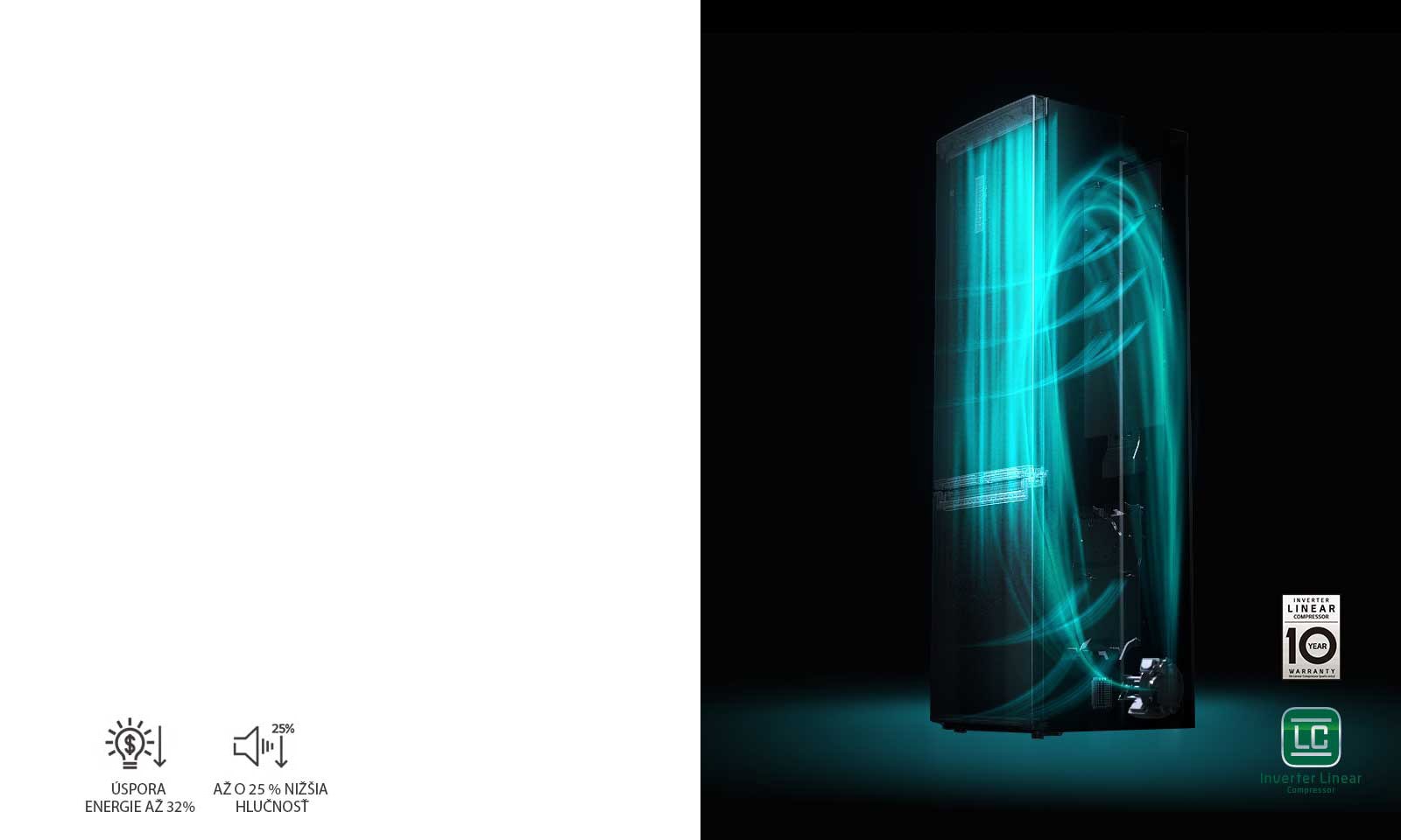 10-ročná záruka na lineárny kompresor