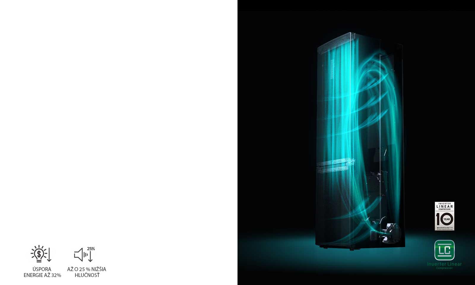 10-ročná záruka na lineárny kompresor
