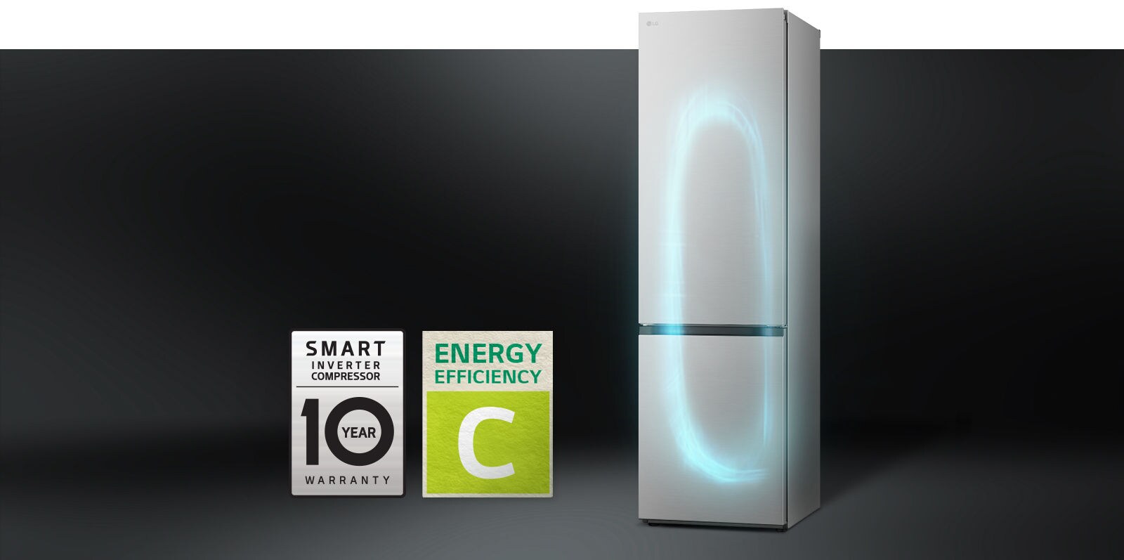Chladnička s účinným chladiacim systémom s inteligentným invertorovým kompresorom a 10-ročným záručnou zárukou na kompresor.