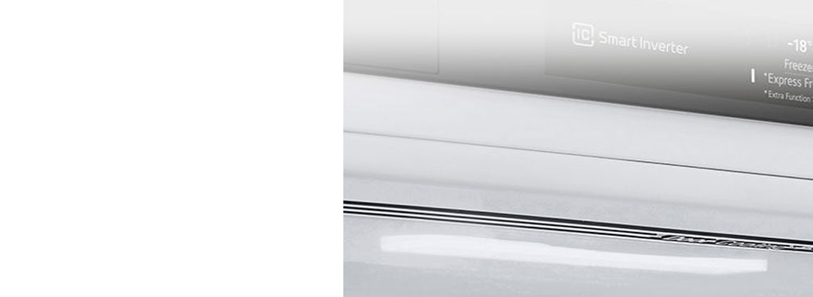 Detailný záber na soft LED osvetlenie, ktoré efektívne rozdeľuje svetlo po celej chladničke.