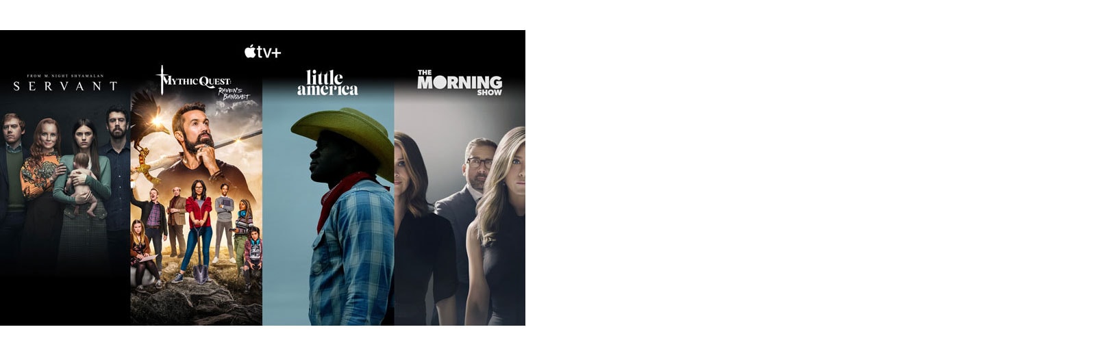Miniatúry štyroch najobľúbenejších titulov v službe Apple TV+