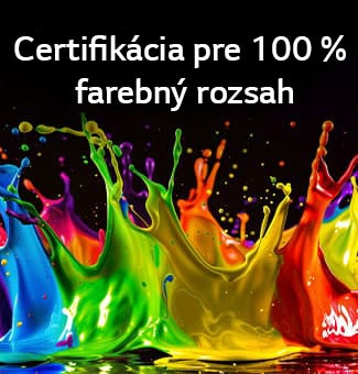 Televízor LG QNED evo AI QNED80 Mini LED s funkciou Dynamic QNED Color Pro zaplní obrazovku živými, plynulými výbuchmi viacerých farieb, čím prezentuje zvýšenú farebnú sýtosť s certifikáciou pre 100 % farebný rozsah.