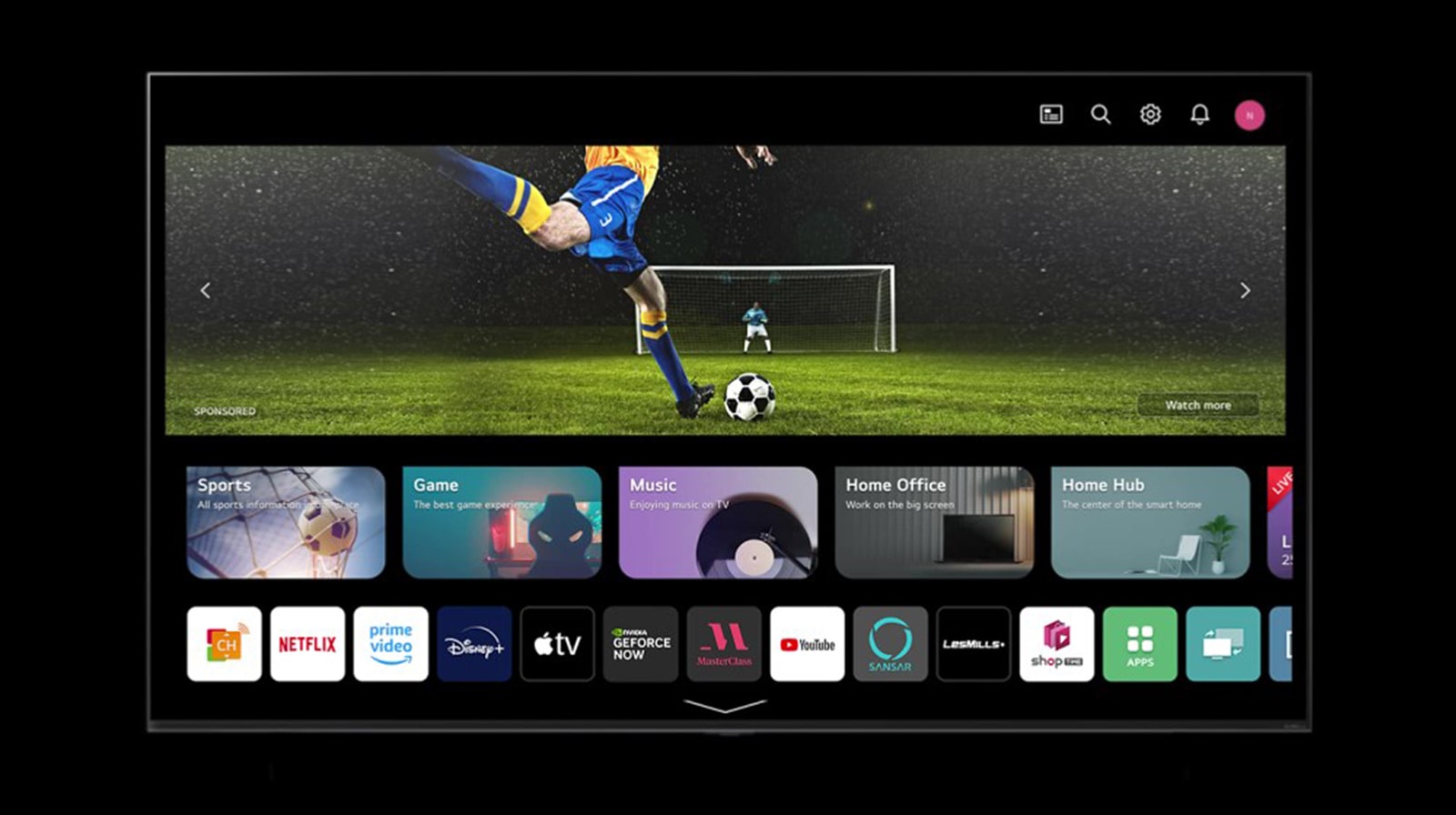 Na obrazovke televízora sa zobrazuje aktivácia funkcie Môj profil.