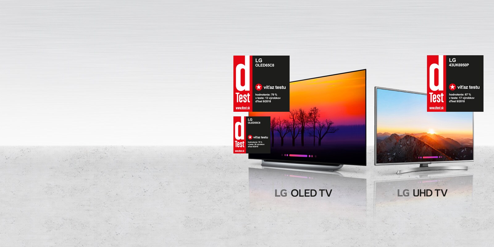 LG televizory, dtest