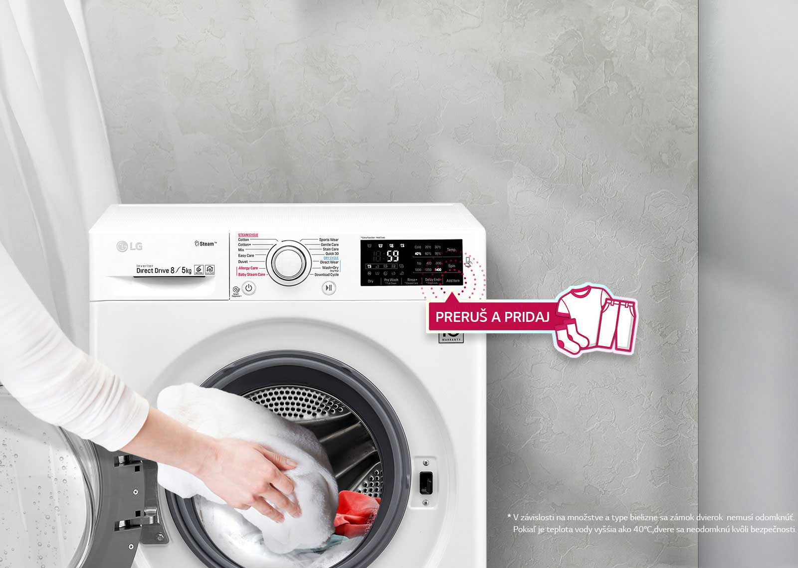 Pridajte zabudnuté oblečenie aj uprostred prania1