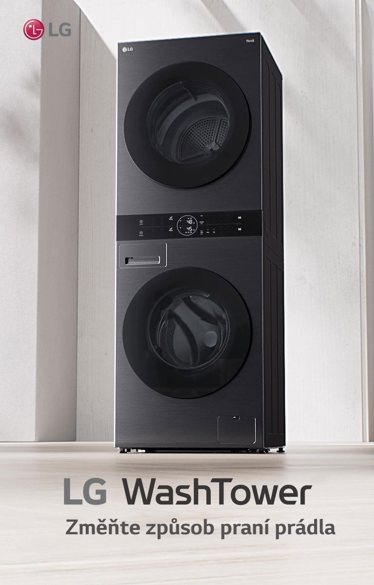 Produkty LG WashTower sú umiestnené v interiéri.