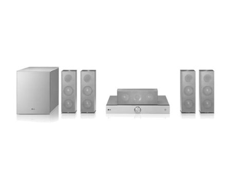 LG Stylový 5.1 kanálový 3D Blu-ray systém domácího kina, Aluminium Design, Bluetooth™, Smart TV, hudební výkon 1100W, USB direct ripping, vestavěná WiFi, WiFi Direct, BH8220B