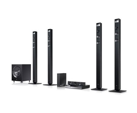 LG 7.1-kanálový 3D Blu-ray systém domáceho kina s bezdrôtovými zadnými reproduktormi, 3D priestorový zvuk, Smart TV, hudobný výkon 1100 W, Bluetooth, vstavaná Wi-Fi, Wi-Fi Direct, BH9520TW
