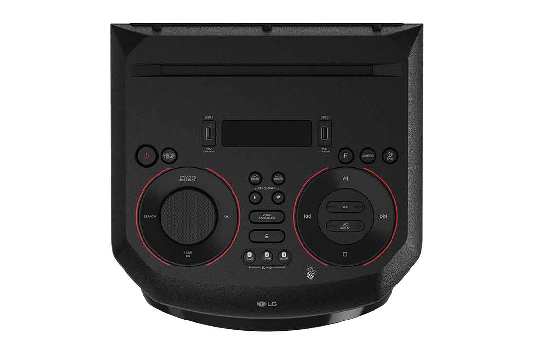 LG XBOOM RN5 Audio systém, pohľad zhora pootočený o -15 stupňov, RN5, thumbnail 5