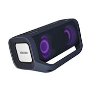 LG PN5 Audio systém, Pohľad zľava z uhla 30 stupňov na LG XBOOM Go so žltým osvetlením., PN5, thumbnail 15