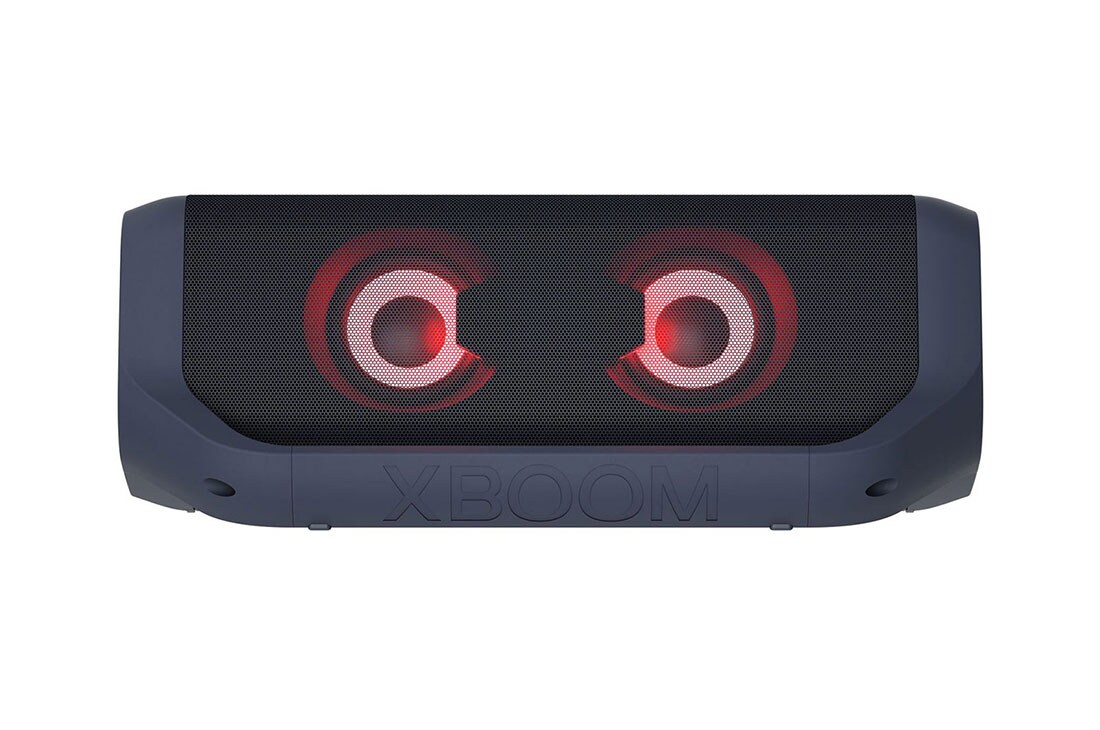 LG PN7 Audio systém, Pohľad spredu na LG XBOOM Go s červeným osvetlením, PN7, thumbnail 2
