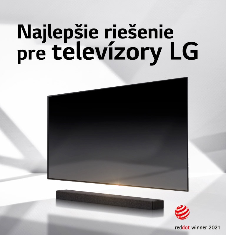 A soundbar and a TV are placed on a white floor and there is a shadow coming from outside right behind.