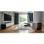 LG Soundbar SP9YA, Televízor, soundbar a subwoofer v širokej obývačke a vlna s mriežkou merajúcou priestor, SP9YA, thumbnail 6