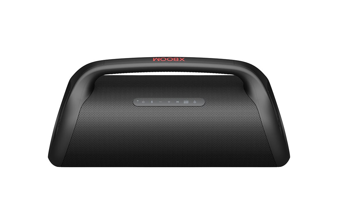 LG XBOOM Go XG9QBK, Pohľad spredu pootočený o 30 stupňov, XG9QBK