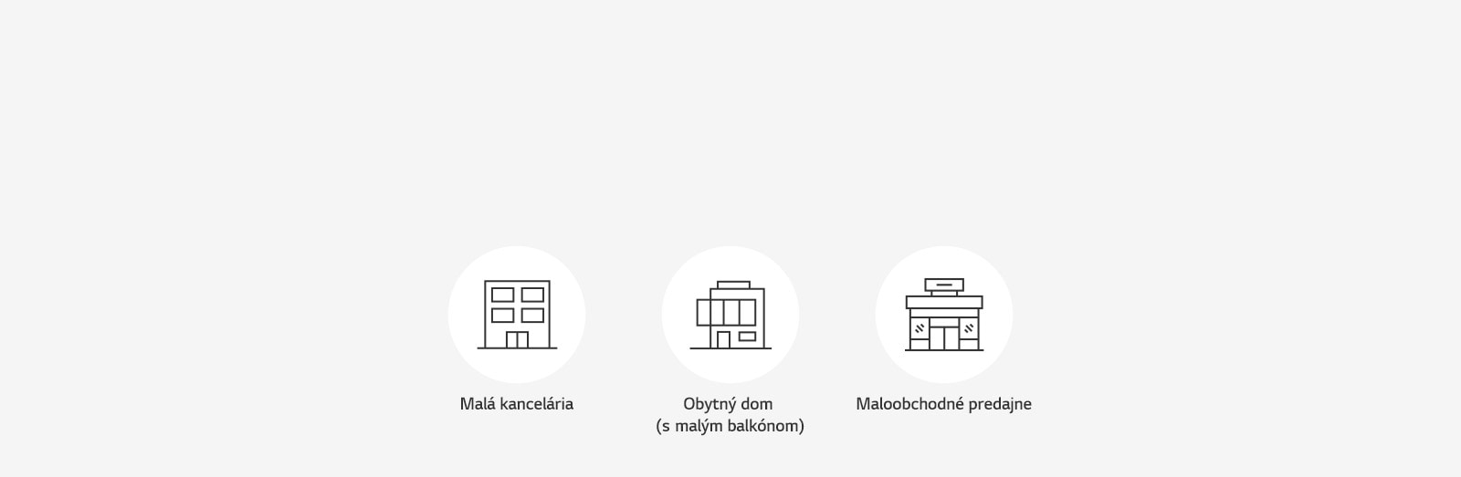 Malá kancelária, kondomínium s malým balkónom a maloobchodné predajne
