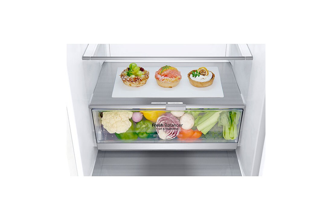 LG Kombinovaná chladnička | E (v rozsahu A až G) | Hrubý objem 374 l | 267 kWh/rok | LG Lineárny invertorový kompresor | LG Total No Frost | DoorCooling+™ | Vonkajší LED displej | LG ThinQ™ + WiFi, GBB71SWDZN, thumbnail 13