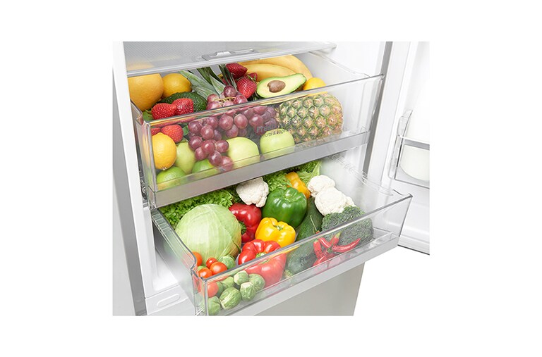LG Hrubý objem 375 l | 266 kWh/rok | LG Lineárny invertorový kompresor | LG Total No Frost | Multi-Air Flow™ | NatureFRESH | Vnútorný LED displej | Smart Diagnosis™, GBB60PZGZS, thumbnail 6