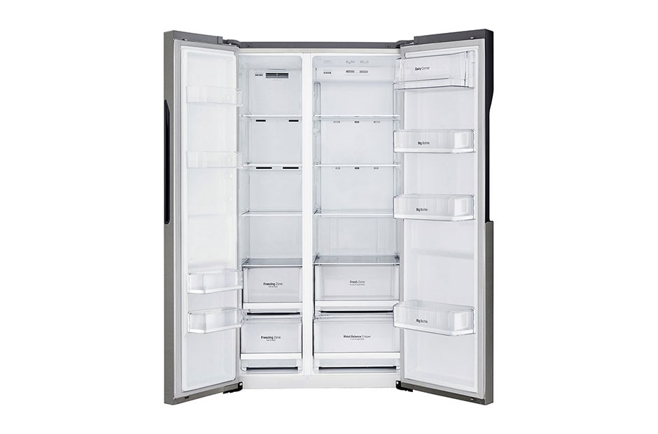 LG F | Hrubý objem 680 l | 392 kWh/rok | LG Lineárny invertorový kompresor | LG Total No Frost | Multi-Air Flow™ | Vonkajší LED displej, GSB360BASZ, thumbnail 2