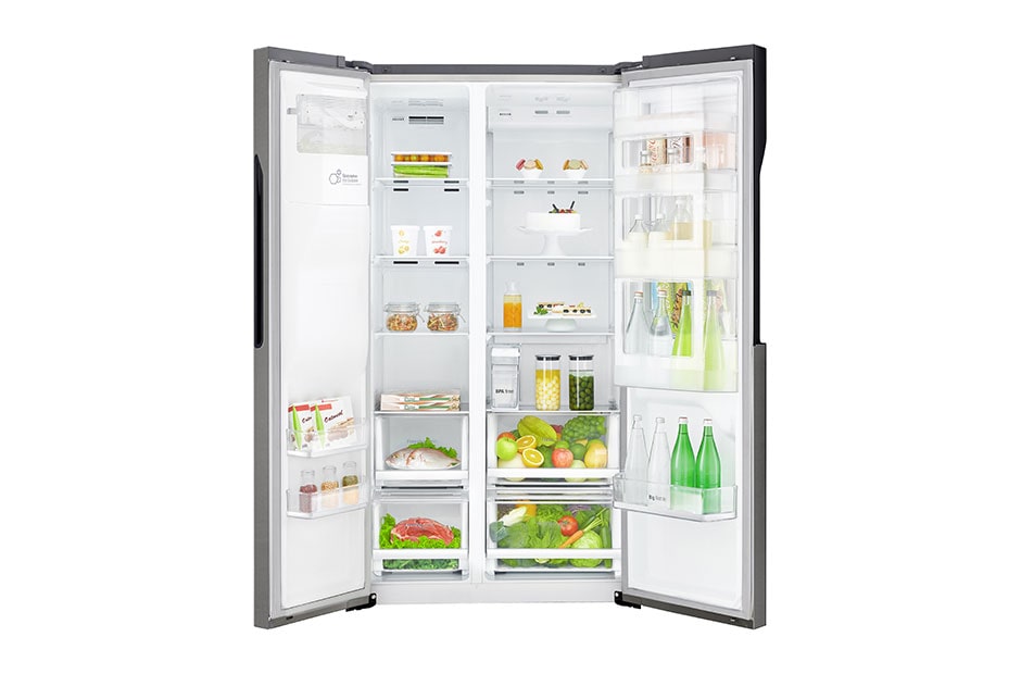 LG Door-in-Door™ | F | Hrubý objem 663 l | 419 kWh/rok | LG Lineárny invertorový kompresor | LG Total No Frost | Multi-Air Flow™ | Vonkajší LED displej, GSJ361DIDV, thumbnail 4