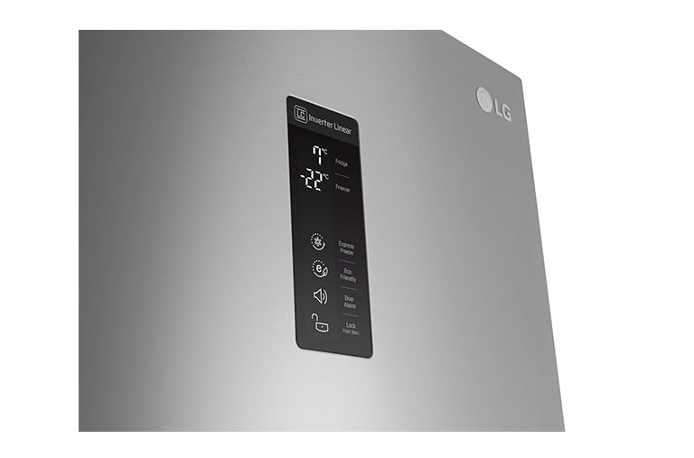 LG Hrubý objem 348 l | 259 kWh/rok | LG Lineárny invertorový kompresor | LG Total No Frost | Multi-Air Flow™ | NatureFRESH | Vonkajší LED displej | Smart Diagnosis™, GBB59PZMZS, thumbnail 3