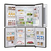 LG InstaView Door-in-Door™ | A+ | Hrubý objem 705 l | 470 kWh/rok | LG Lineárny invertorový kompresor | LG Total No Frost |Multi-Air Flow™ | Nápojový automat | Pure N Fresh™ | ThinQ™ + WiFi, GMX936SBHV, thumbnail 3