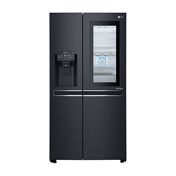 Americká chladnička | InstaView Door-in-Door™ | F (v rozsahu A až G) | Hrubý objem 675 l | 431 kWh/rok | LG Lineárny invertorový kompresor | LG Total No Frost | Multi-Air Flow™ | Nápojový automat | Pure N Fresh™ | ThinQ™ + WiFi1