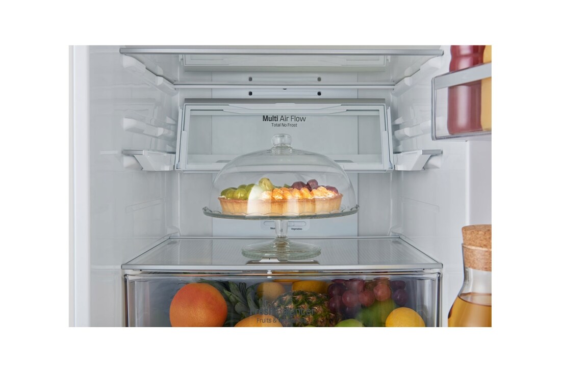 LG Hrubý objem 375 l | 178 kWh/rok | LG Lineárny invertorový kompresor | LG Total No Frost | Multi-Air Flow™ | NatureFRESH | Vonkajší LED displej | ThinQ™ + WiFi, GBB60SWFFS, thumbnail 9