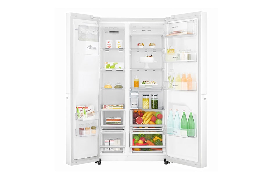 LG F | Hrubý objem 668 l | 376 kWh/rok | LG Lineárny invertorový kompresor | LG Total No Frost | Multi-Air Flow™ | Vonkajší LED displej | Nápojový automat | ThinQ™ + WiFi, GSL961SWUZ, thumbnail 2