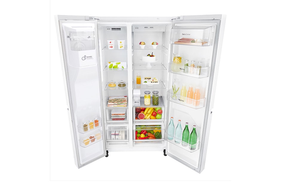 LG F | Hrubý objem 668 l | 376 kWh/rok | LG Lineárny invertorový kompresor | LG Total No Frost | Multi-Air Flow™ | Vonkajší LED displej | Nápojový automat | ThinQ™ + WiFi, GSL961SWUZ, thumbnail 7
