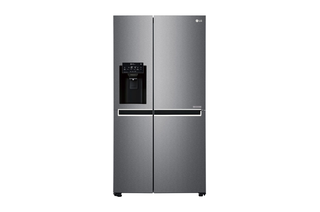 LG F | Hrubý objem 668 l | 376 kWh/rok | LG Lineárny invertorový kompresor | LG Total No Frost | Multi-Air Flow™ | Vonkajší LED displej | Nápojový automat | ThinQ™ + WiFi, GSL471ICEZ