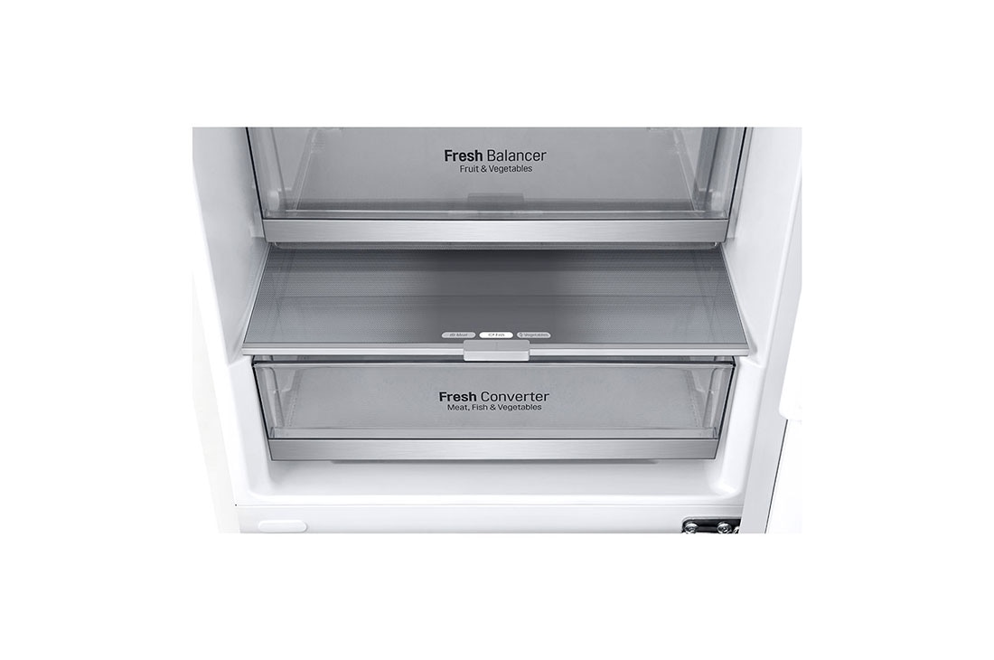 LG E | Hrubý objem 374 l | 273 kWh/rok | LG Lineárny invertorový kompresor | LG Total No Frost | DoorCooling+™ | Vnútorný LED displej | Smart Diagnosis™, GBB71SWEZN, thumbnail 7