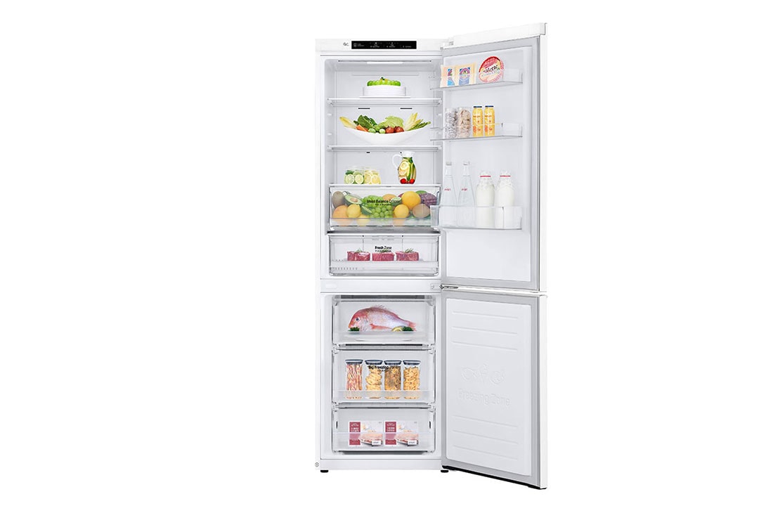 LG E | Hrubý objem 374 l | 255 kWh/rok | LG Lineárny invertorový kompresor | LG Total No Frost | DoorCooling+™ | Vnútorný LED displej | Smart Diagnosis™, GBB61SWJZN, thumbnail 7