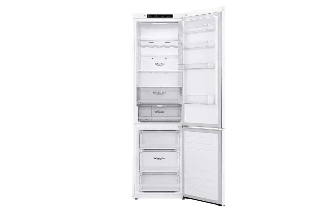 LG D | Hrubý objem 419 l | 215 kWh/rok | LG Lineárny invertorový kompresor | LG Total No Frost | DoorCooling+™ | Vnútorný LED displej | Smart Diagnosis™, GBB62SWGFN, thumbnail 3