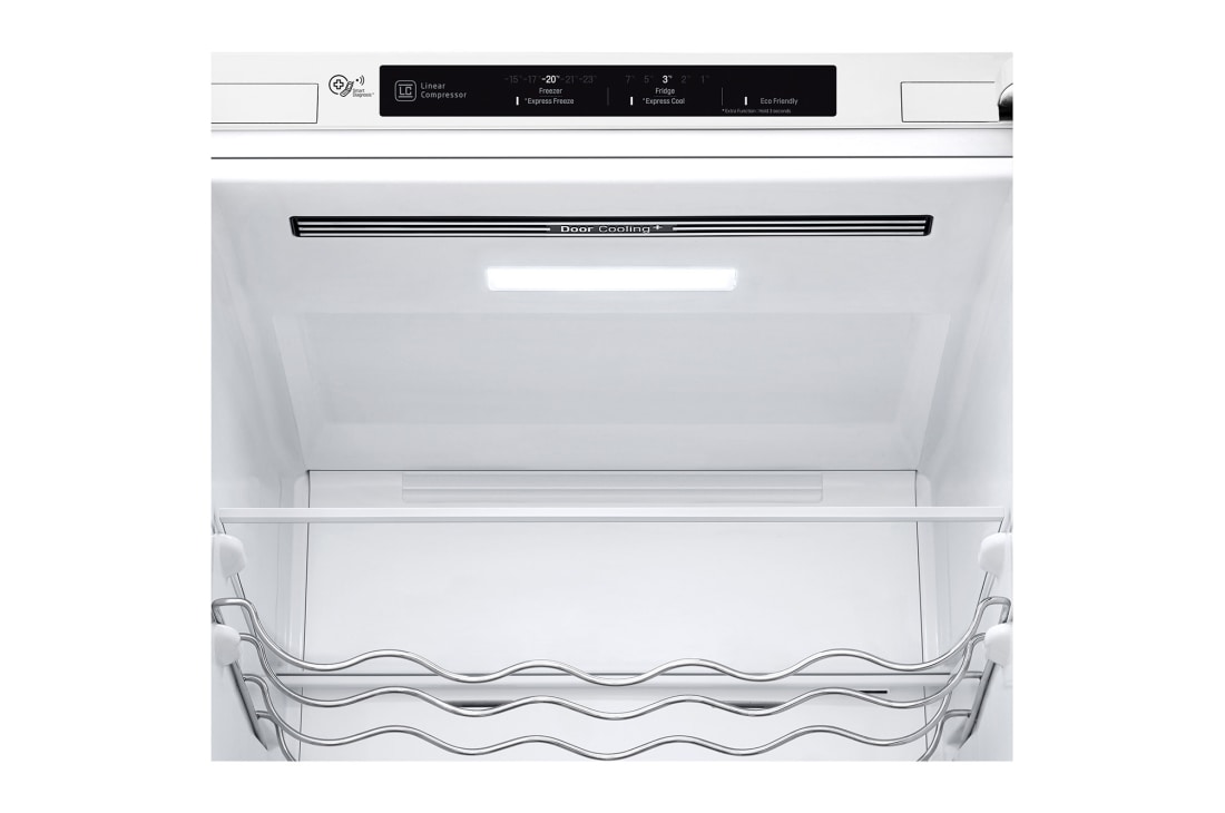 LG D | Hrubý objem 419 l | 215 kWh/rok | LG Lineárny invertorový kompresor | LG Total No Frost | DoorCooling+™ | Vnútorný LED displej | Smart Diagnosis™, GBB62SWGFN, thumbnail 4