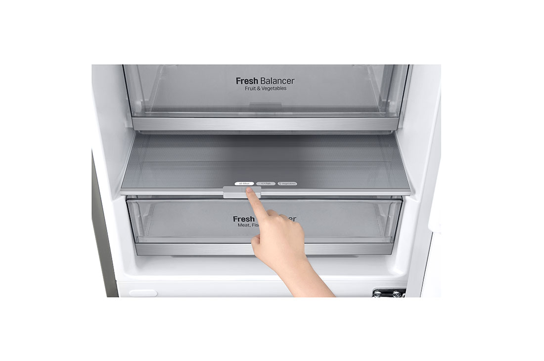 LG B| Hrubý objem 419 l | 116 kWh/rok | LG Lineárny invertorový kompresor | LG Total No Frost | DoorCooling+™ | Vnútorný LED displej | ThinQ™ + WiFi, GBB92STBKP, thumbnail 11