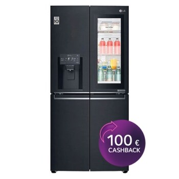 Americká chladnička | InstaView Door-in-Door™ | F | Hrubý objem 570 l | 393 kWh/rok | LG Lineárny invertorový kompresor | LG Total No Frost |Multi-Air Flow™ | Nápojový automat | Pure N Fresh™ | ThinQ™ + WiFi1