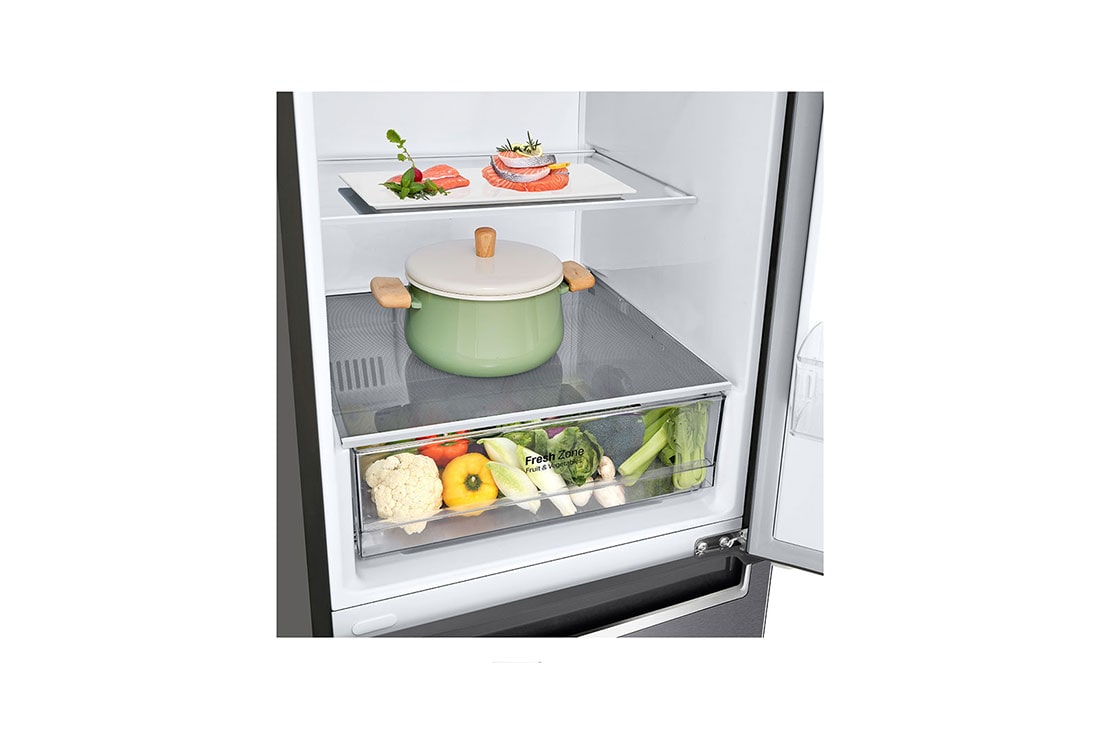 LG E | Hrubý objem 418 l | 268 kWh/rok | LG Smart invertorový kompresor | LG Total No Frost | DoorCooling+™ | Vonkajší LED displej | Smart Diagnosis™, GBP32DSKZN, thumbnail 4